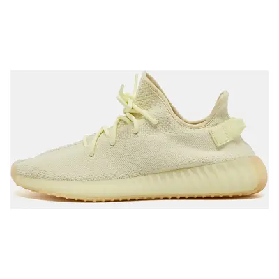 Yeezy x Adidas Light Yellow Knit Fabric Boost V2 Butter Sneakers Size