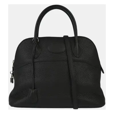 Hermes Black Taurillon Clemence Bolide Handbag