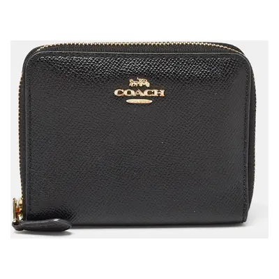 Coach Black Leather Zip Around Purse