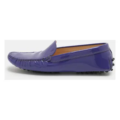 Tod's Purple Patent Leather Slip On Loafers Size