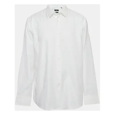 Boss By Hugo Boss White Textured Cotton Long Sleeve Shirt