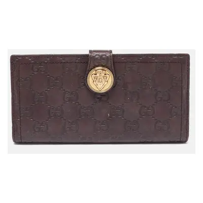 Gucci Brown Guccissima Leather Hysteria Continental Wallet