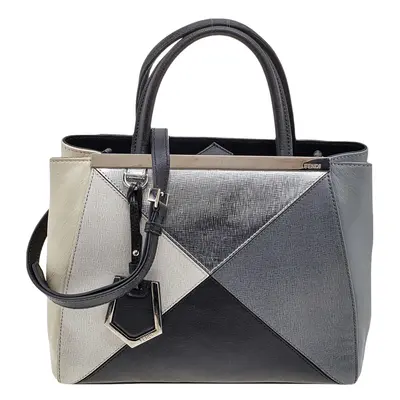 Fendi Multicolor Leather Mini Geometric 2jours Tote