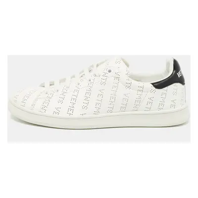 Vetements White Perforated Leather Low Top Sneakers Size