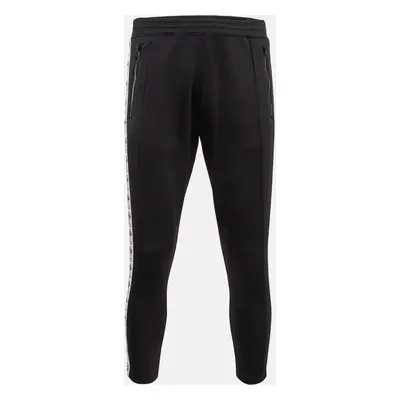 Moschino Couture Black Logo Side Strip Stretch Knit Track Pants