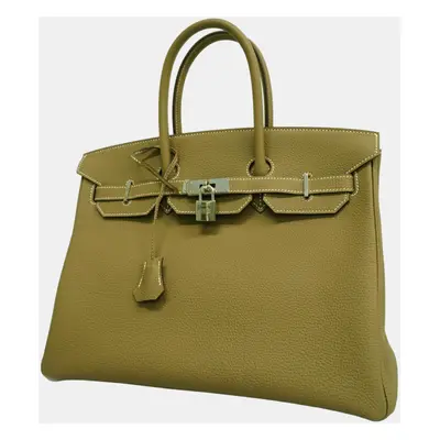 Hermes Etoupe Togo Birkin Y Engraved Ladies Handbag