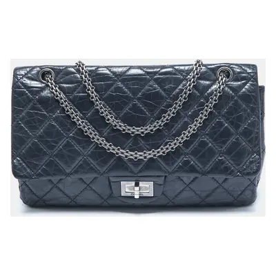 Chanel Navy Blue Quilted Aged Leather Reissue 2.55 Flap Bag