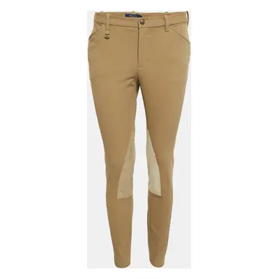 Polo Ralph Lauren Brown Cotton Suede Trim Breeches Pants