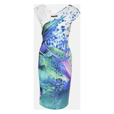 Roberto Cavalli Multicolor Printed Jersey Mid Dress