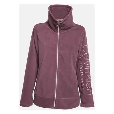 Calvin Klein Light Purple Synthetic Fleece Performance Jacket