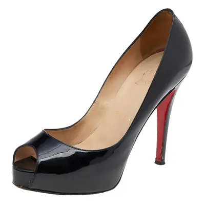 Christian Louboutin Black Patent Leather Very Prive Pumps Size