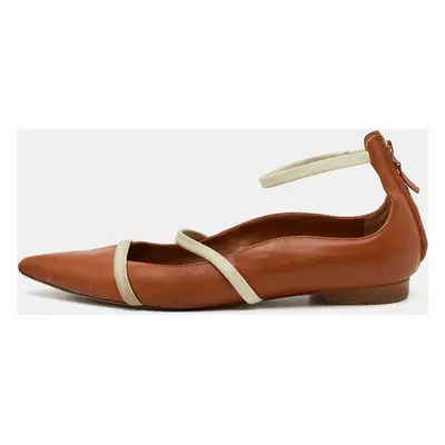 Malone Souliers Brown Leather Robyn Ballet Flats Size