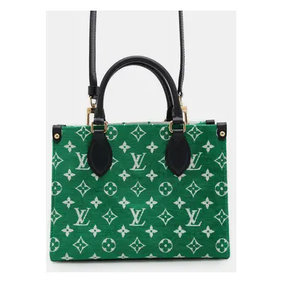 Louis Vuitton Green Monogram Jacquard Velvet LV Match Onthego Size PM