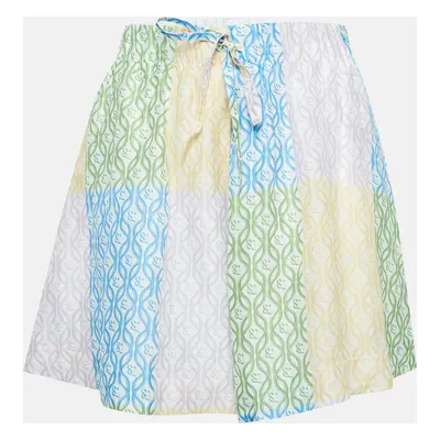 Sandro Multicolor Printed Linen Blend Shorts