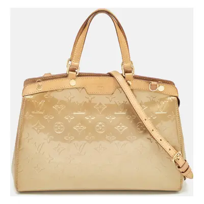 Louis Vuitton Beige Poudre Monogram Vernis Brea MM Bag