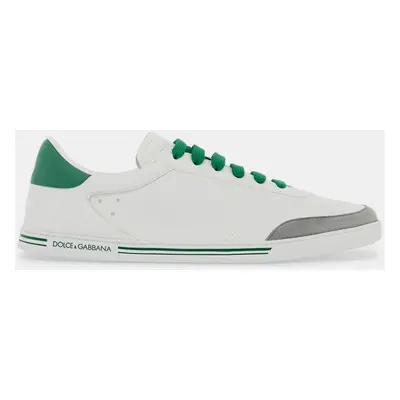 Dolce & Gabbana White/Green Leather Saint Tropez Sneakers IT