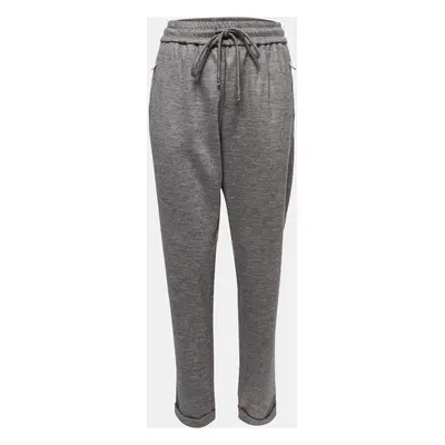 CH Carolina Herrera Grey Wool Elasticized Waist Trousers