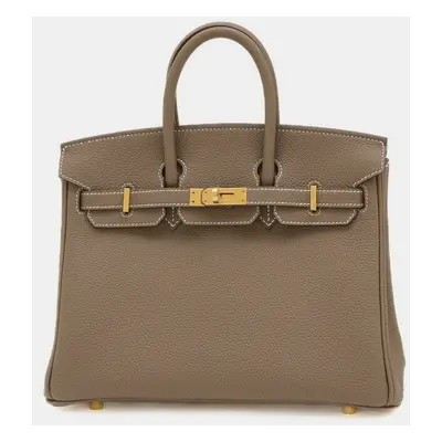 Hermes Etoupe Togo Birkin Handbag