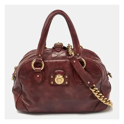 Marc Jacobs Burgundy Leather Satchel