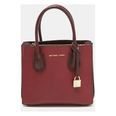 Michael Kors Red/Burgundy Leather Mercer Tote