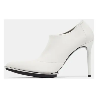 Alexander Wang White Leather Cara Booties Size 39.5