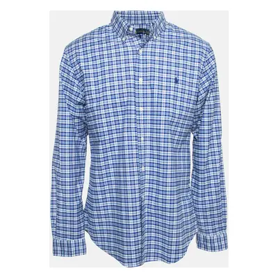 Ralph Lauren Blue Checked Cotton Button Down Full Sleeve Shirt