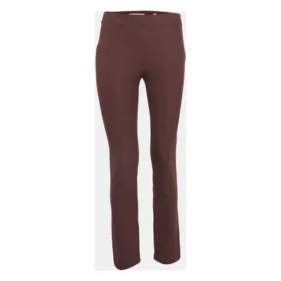 Vince Burgundy Jersey Stitch Front Seam Ponte Leggings