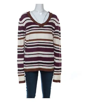 John Galliano Multicolor Striped Crochet knit Sweater