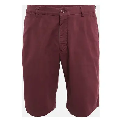 Loro Piana Burgundy Cotton Chino Shorts