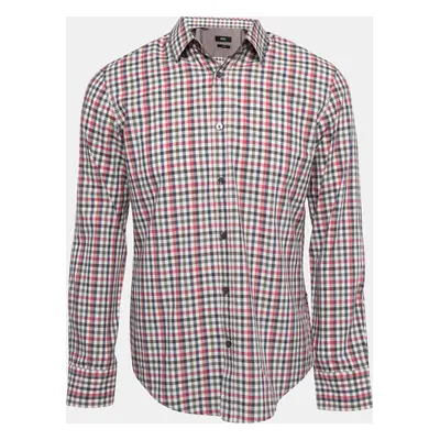 Boss By Hugo Boss Multicolor Plaid Cotton Full Sleeve Slim Fit Shirt