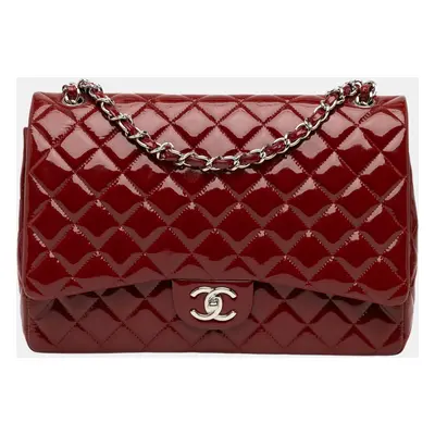 Chanel Maxi Classic Patent Double Flap