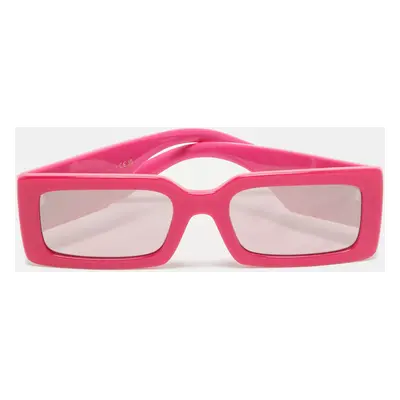 Dolce & Gabbana Pink Mirrored DG Square Sunglasses