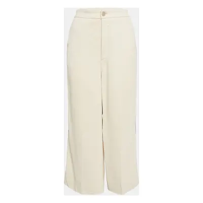 Gucci Cream Crepe Contrast Tape Detail Trousers