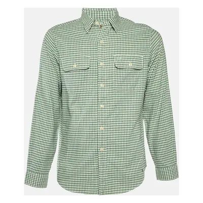 Ralph Lauren Rugby Vintage Green Gingham Check Cotton Shirt