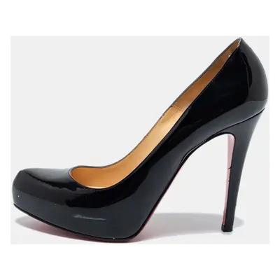 Christian Louboutin Black Patent Rolando Pumps Size 38.5