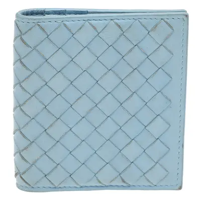 Bottega Veneta Light Blue Intrecciato Leather Wallet