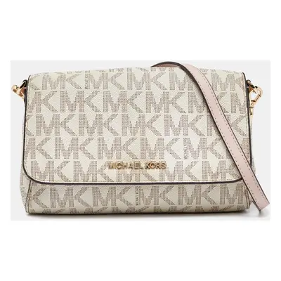 MICHAEL Michael Kors Ivory Signature Coated Canvas Crossbody Bag