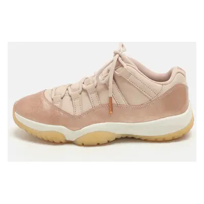 Air Jordans Beige/Rose Gold Patent and Leather Jordan Low Top Sneakers Size