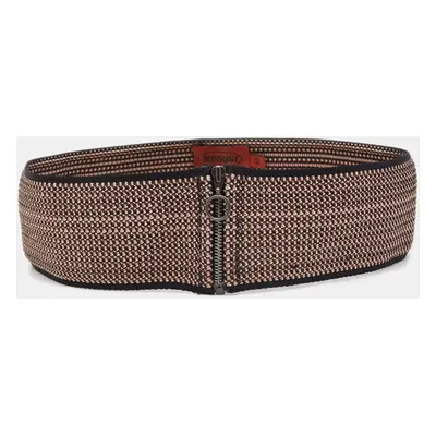 Missoni Brown Striped Knit Elasticized Waist Belt