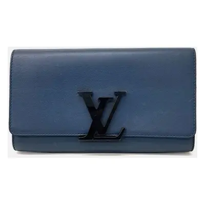 Louis Vuitton Blue Leather Capucines Clutch