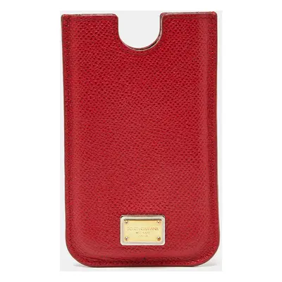 Dolce & Gabbana Red Leather iPhone 4G Case