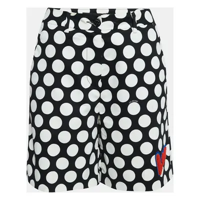 Love Moschino Polka Dots Cotton Applique Detail Shorts