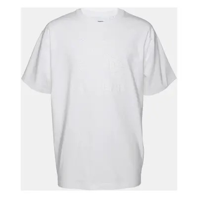 Burberry White Cotton Logo T-Shirt