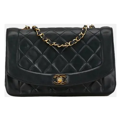 Chanel Black Leather Diana Flap Bag