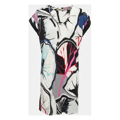 Balenciaga Multicolor Crepe Kimono Mini Dress