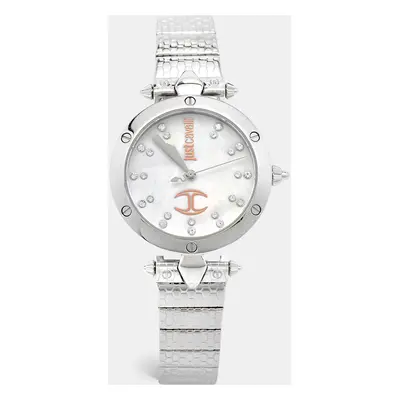 Just Cavalli Mother Of Pearl Stainless Steel JC Logo JC1L122M0055 Women's Wristwatch