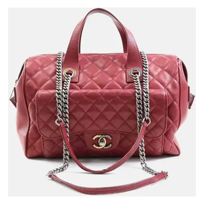 Chanel Quilted Goatskin Large Casual Pocket Shopping Tote