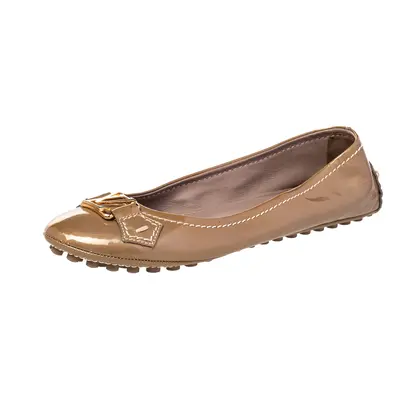 Louis Vuitton Gold Patent Leather Ballet Flats Size