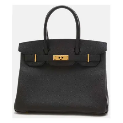 Hermes Black Epsom Birkin Handbag