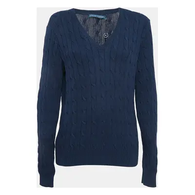 Ralph Lauren Hunter Navy Blue Cable Knit Sweater